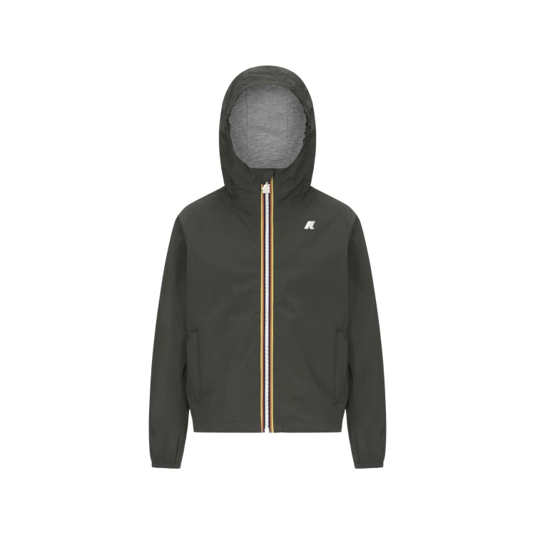 K-WAY Giubotto verde scuro antivento foderato bambini