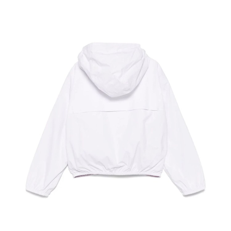 K-WAY Giacca bianca reversibile con cappuccio bambina