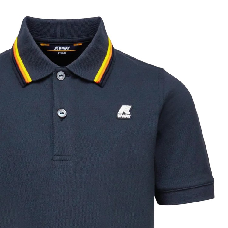 K-WAY Polo da bambino realizzata in piquet blu per bambino