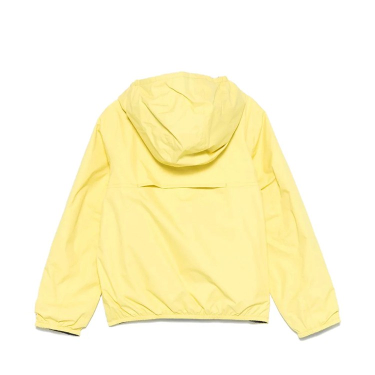 K-WAY Giacca giallo e blu reversibile con cappuccio bambini