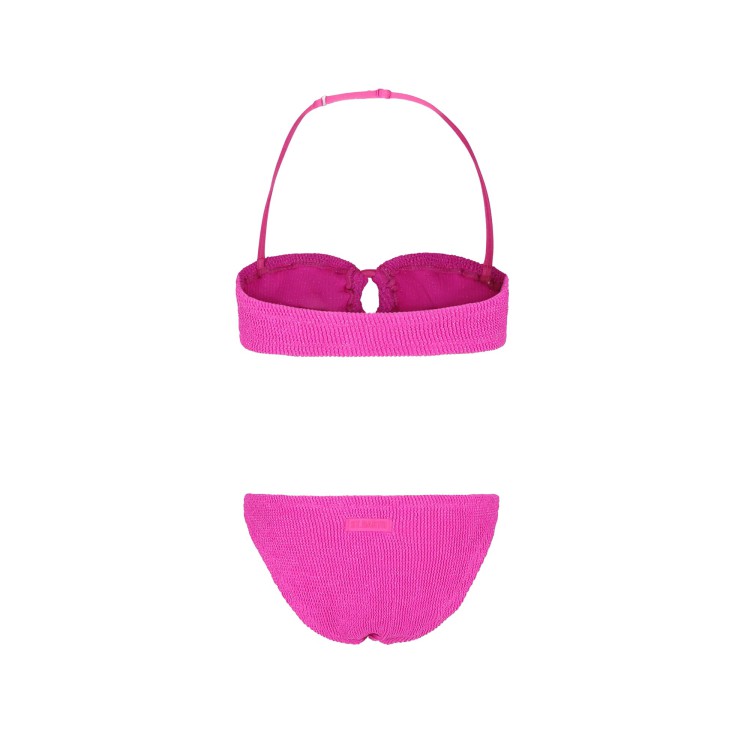 SAINT BARTH Bikini fucsia arricciato bambina