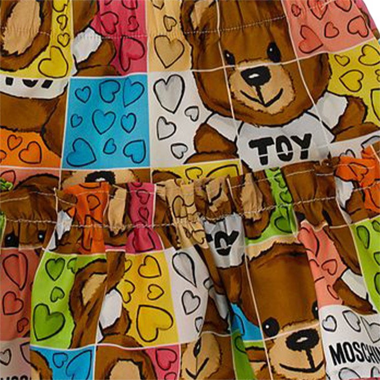 MOSCHINO Set con T-shirt gonna Teddy Bear bianca bambina