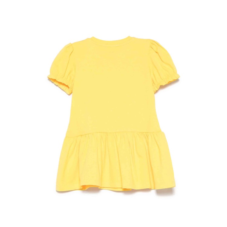 MOSCHINO Abito giallo con stampa Teddy neonata