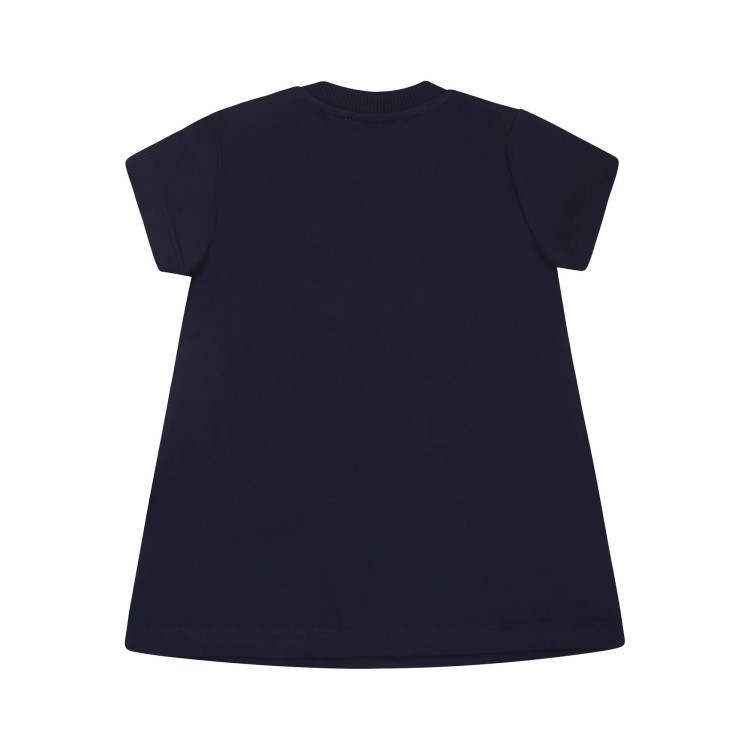 MOSCHINO Abito blu navy con stampa Teddy neonata