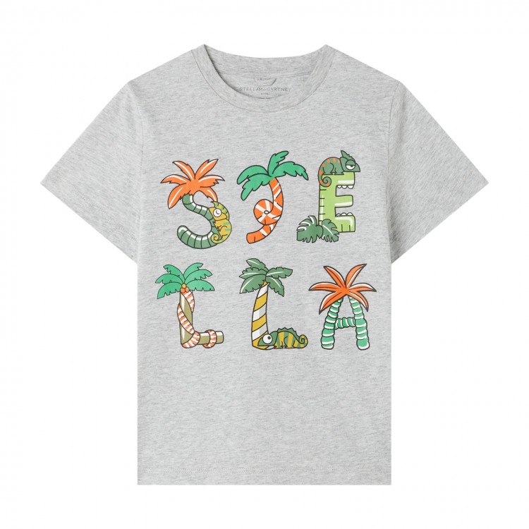 STELLA McCARTNEY T-shirt grigia bambino