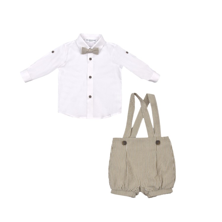 COLORI CHIARI Completo 3 pezzi beige scuro neonato