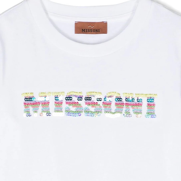 MISSONI T-shirt manica corta cotone bianco jersey leggero