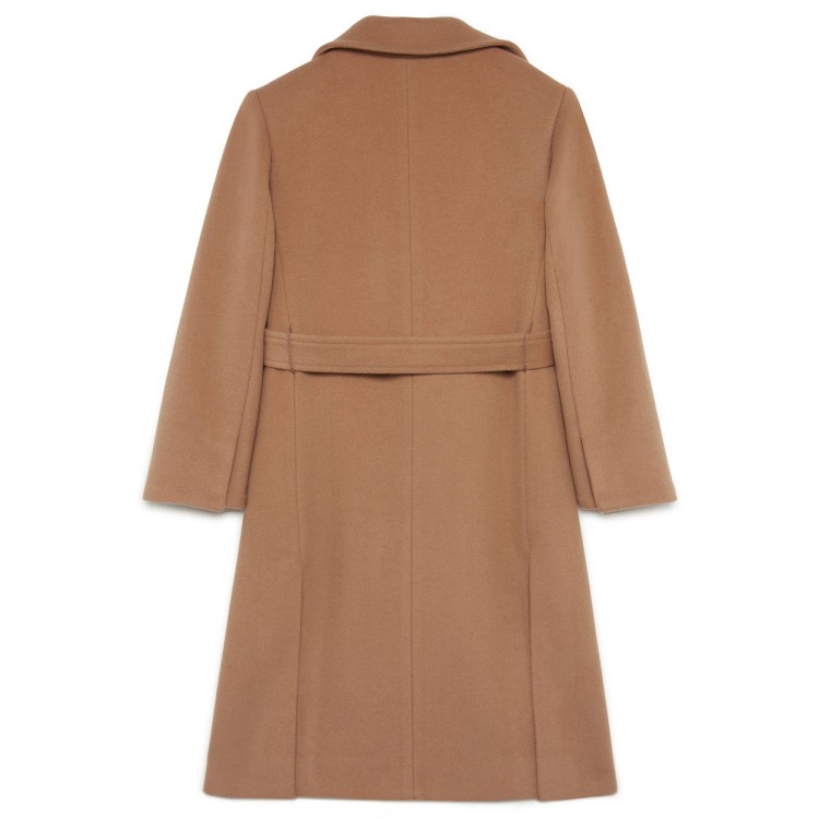 MAX&CO Cappotto monopetto con cintura cammello bambina