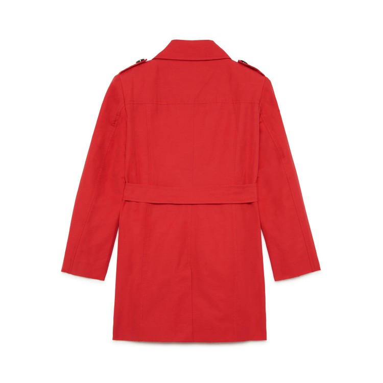 MAX&CO Cappotto rosso doppiopetto con cintura bambina