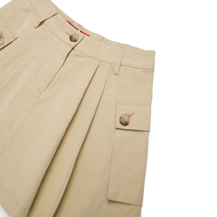 MAX&CO Gonna beige plissé cargo bambina