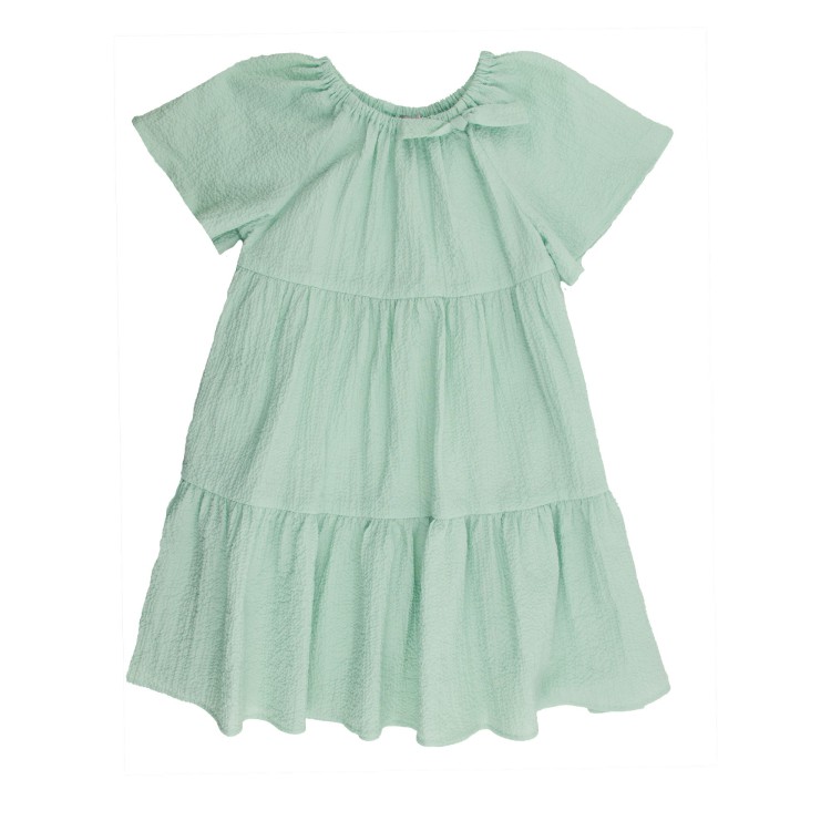 IL GUFO Abito verde bambina