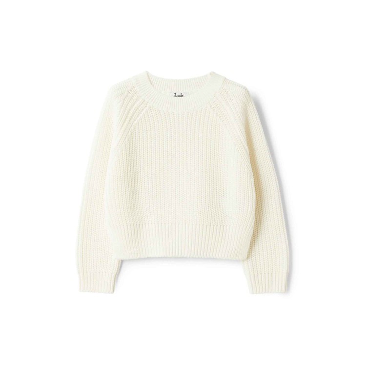 IL GUFO Maglione latte girocollo bambina