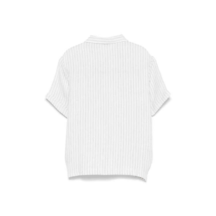 IL GUFO Polo grigia a righe maniche corte bambino