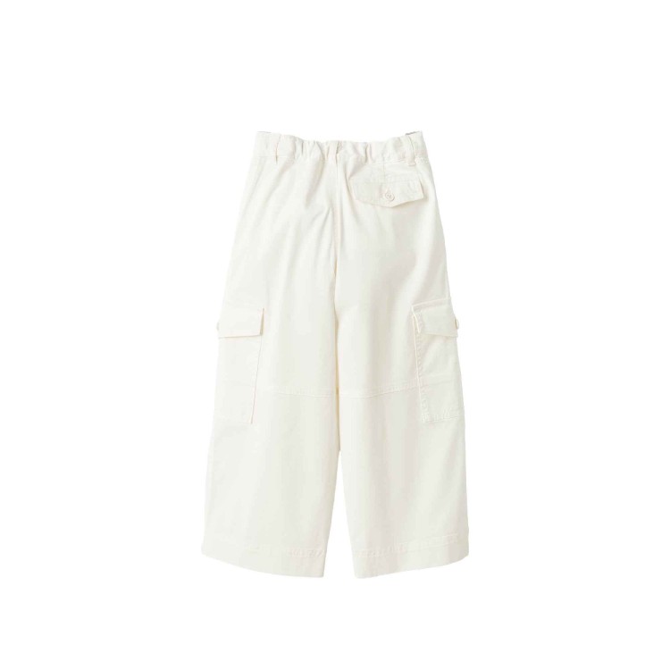 IL GUFO Pantalone cargo latte in cotone bambina