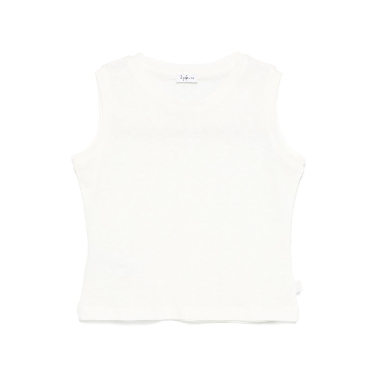 IL GUFO T-shirt bianca smanicata bambina