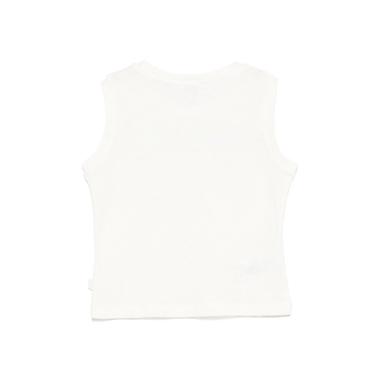 IL GUFO T-shirt bianca smanicata bambina