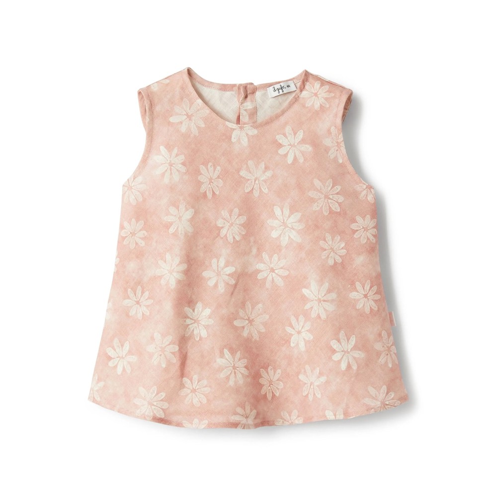 IL GUFO Top rosa smanicato...