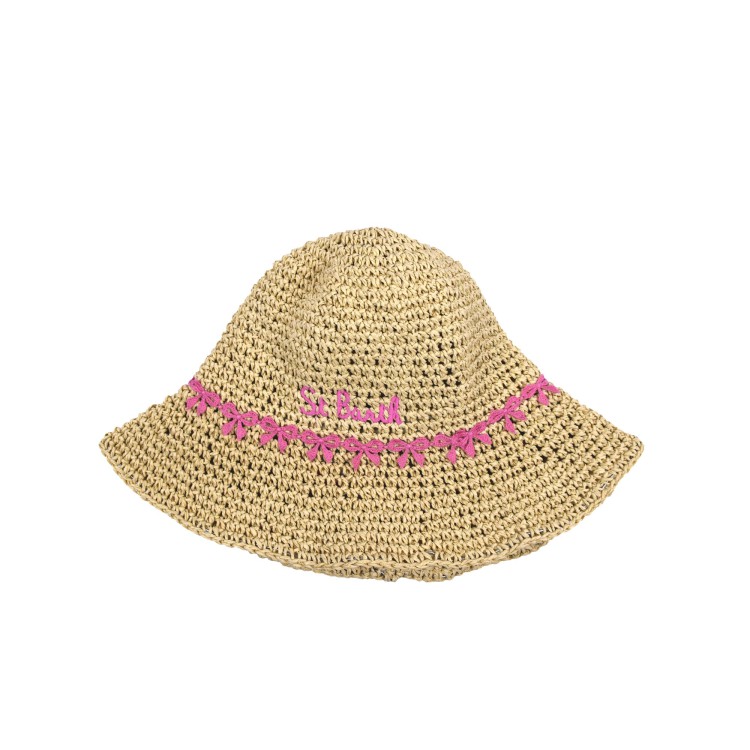 SAINT BARTH Cappello bucket Polly con fiocchi rosa bambina