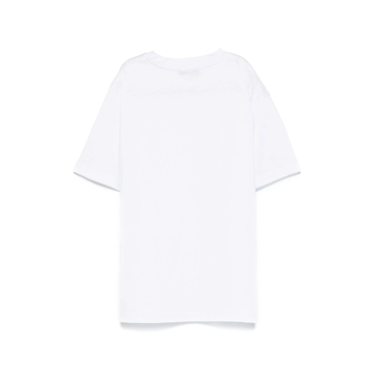 PAOLO PECORA T-shirt bianca con logo ricamato bambino