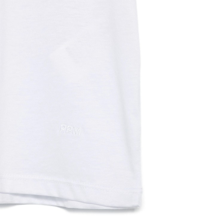 PAOLO PECORA T-shirt bianca con logo ricamato bambino