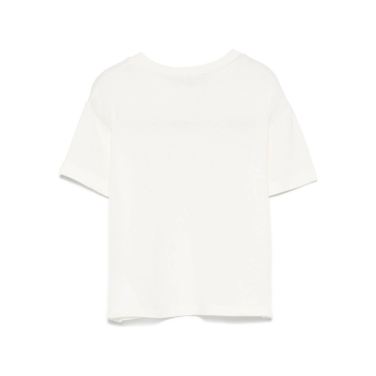 PAOLO PECORA Maglia burro con logo ricamato bambino