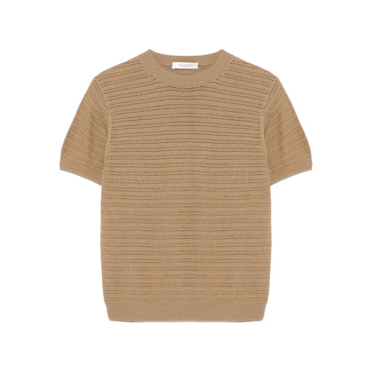 PAOLO PECORA T-shirt marrone in maglia bambino