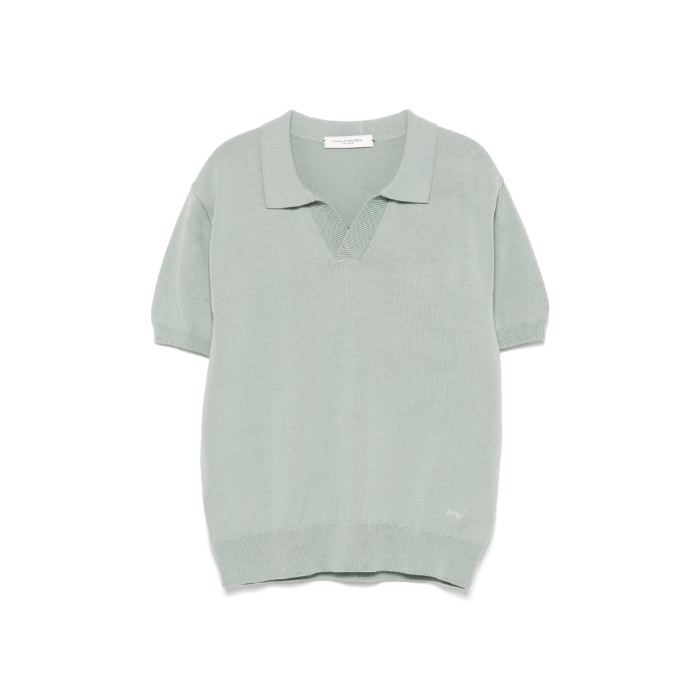 PAOLO PECORA Polo salvia a...