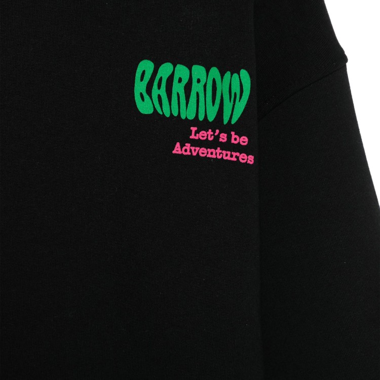 BARROW Felpa nera con cappuccio e logo di perline bambina