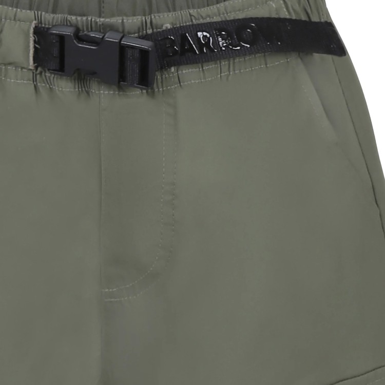 BARROW Shorts verdi cargo con patch logo bambino