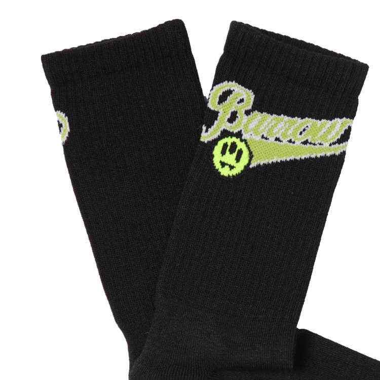 BARROW Calze nere con smile e logo bambini