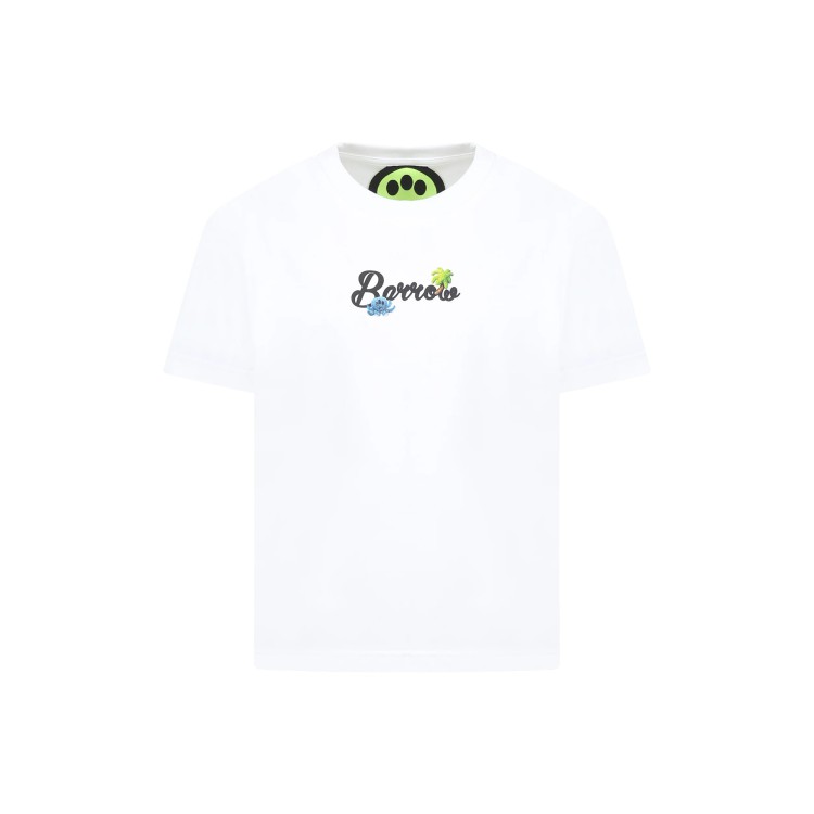 BARROW T-shirt bianca con logo e stampa bambini