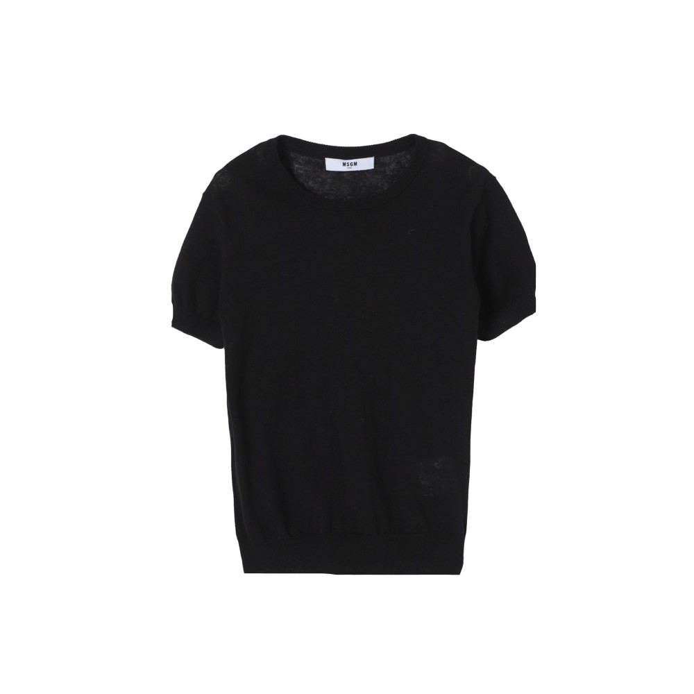 MSGM Maglia nera in cotone...