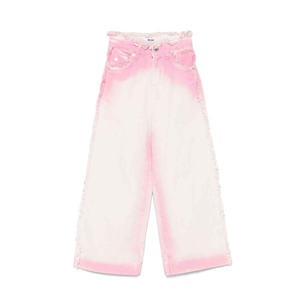 MSGM Jeans rosa con effetto...