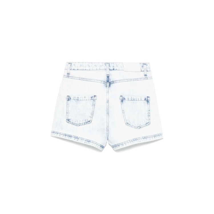 MSGM Shorts in denim chiaro slavato bambina