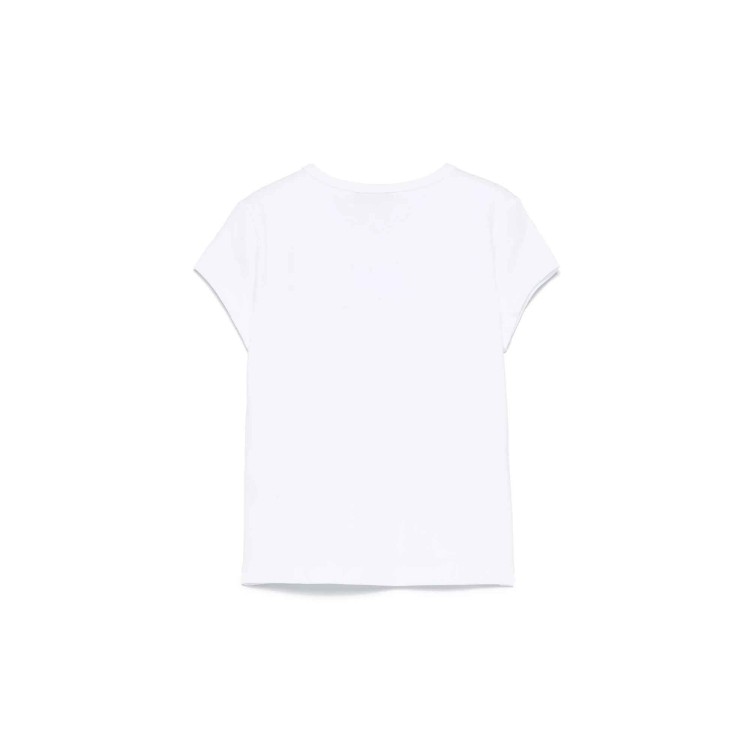 MSGM T-shirt bianca con logo cut-out bambina