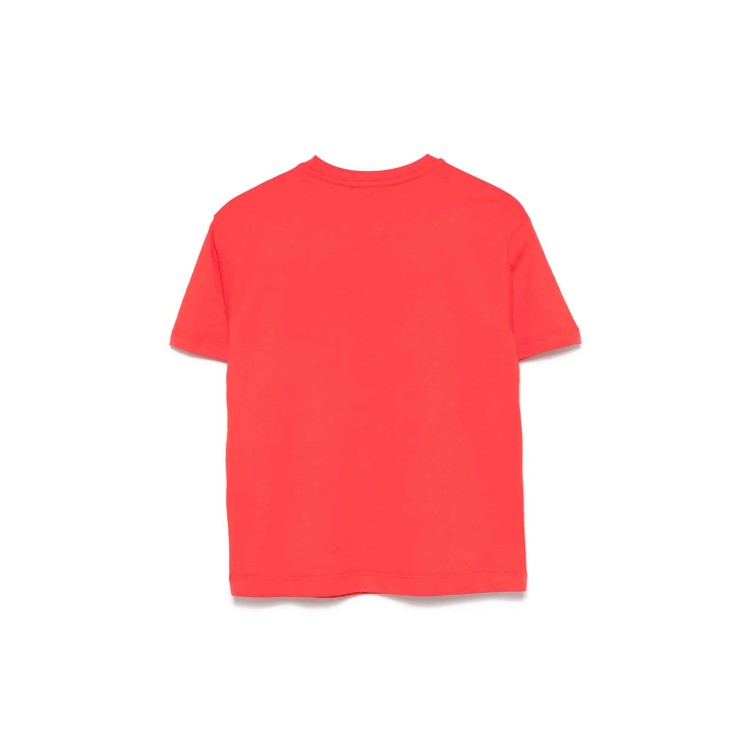 MSGM T-shirt rossa con logo in perline bambina