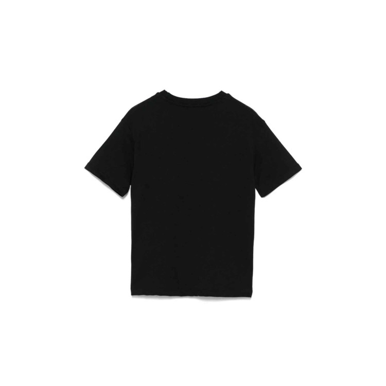 MSGM T-shirt nera con logo verde fluo bambini