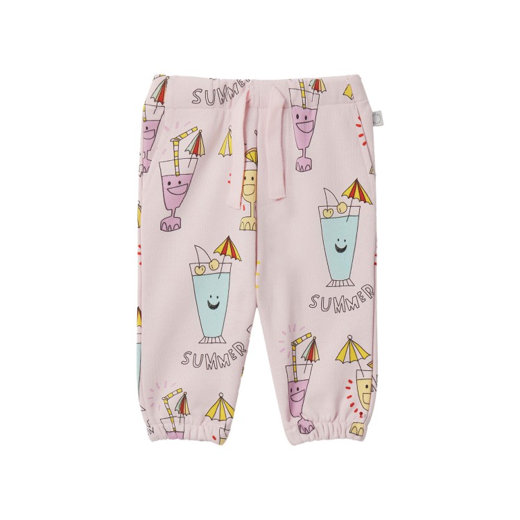 STELLA McCARTNEY Pantaloncino joggers rosa neonata