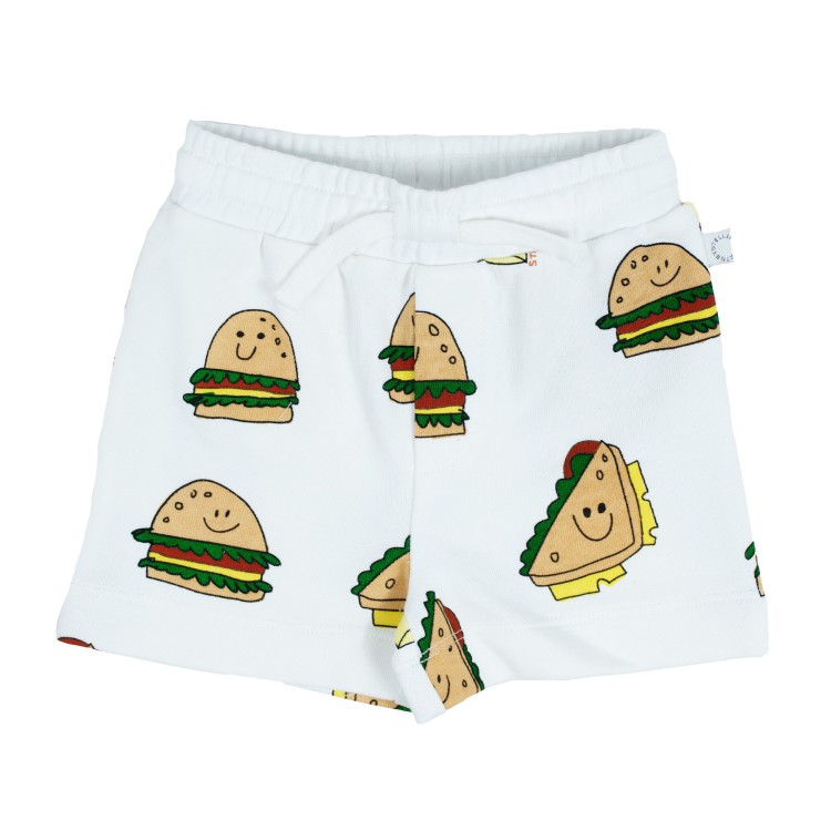 STELLA McCARTNEY Pantaloncino corto panna per neonato