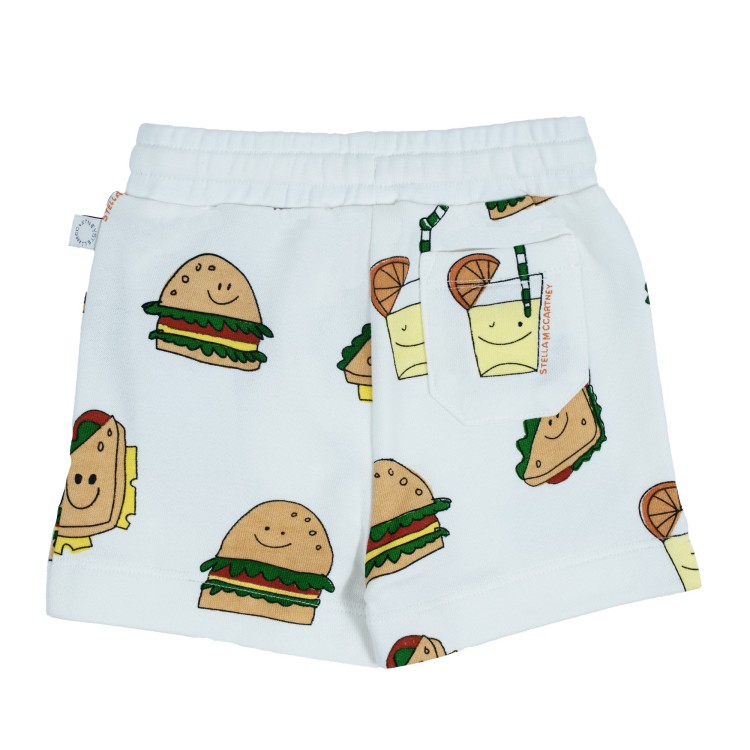 STELLA McCARTNEY Pantaloncino corto panna per neonato