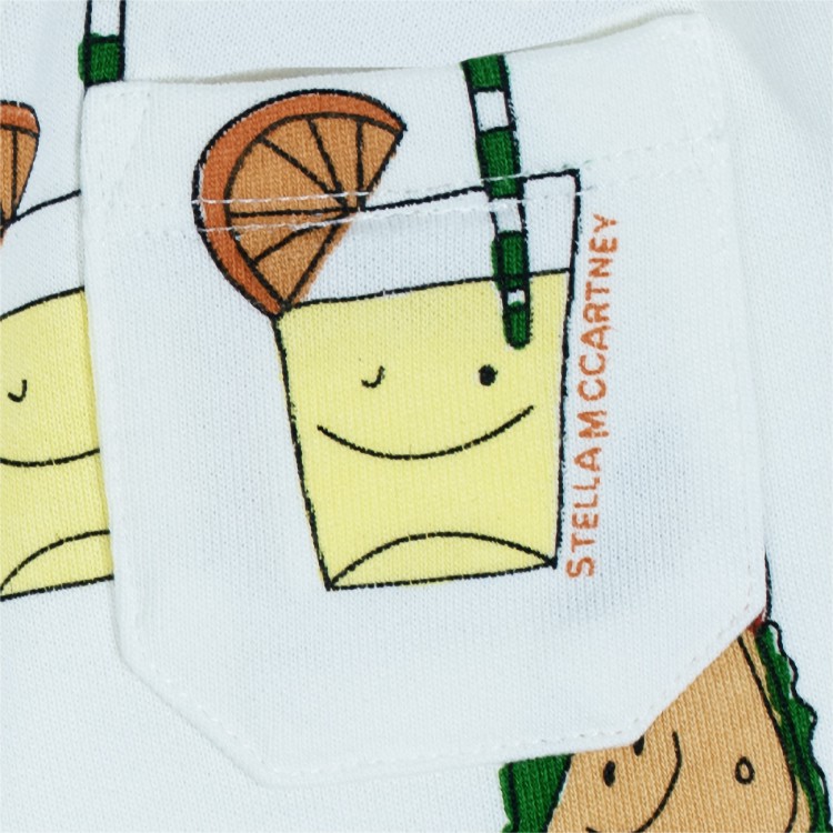 STELLA McCARTNEY Pantaloncino corto panna per neonato