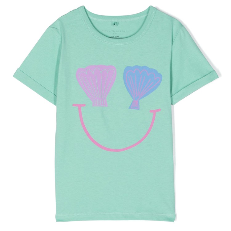STELLA McCARTNEY T-shirt manica corta verde chiaro per bambina