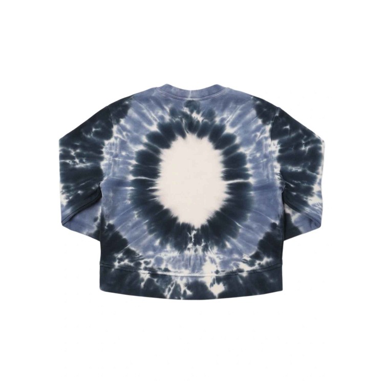 STELLA McCARTNEY Felpa blu tie-dye girocollo bambina