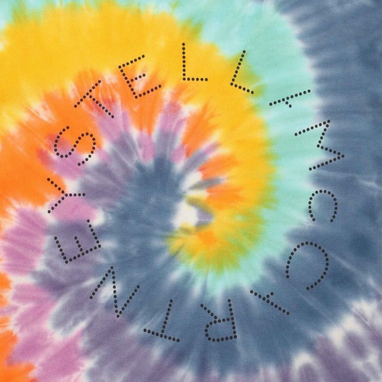 STELLA McCARTNEY Felpa multicolor tie-dye girocollo bambina