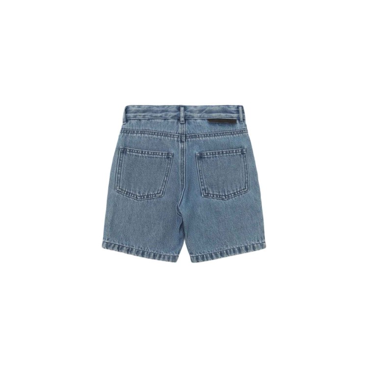 STELLA McCARTNEY Shorts in denim con ricamo gatti bambino