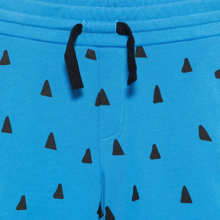 STELLA McCARTNEY Shorts azzurri con dettagli neri all-over bambino