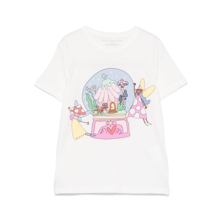 STELLA McCARTNEY T-shirt bianca con stampa bambina