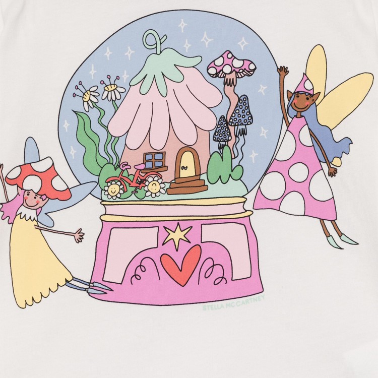 STELLA McCARTNEY T-shirt bianca con stampa bambina