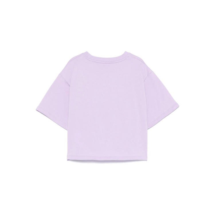STELLA McCARTNEY T-shirt lilla con stampa logo bambina