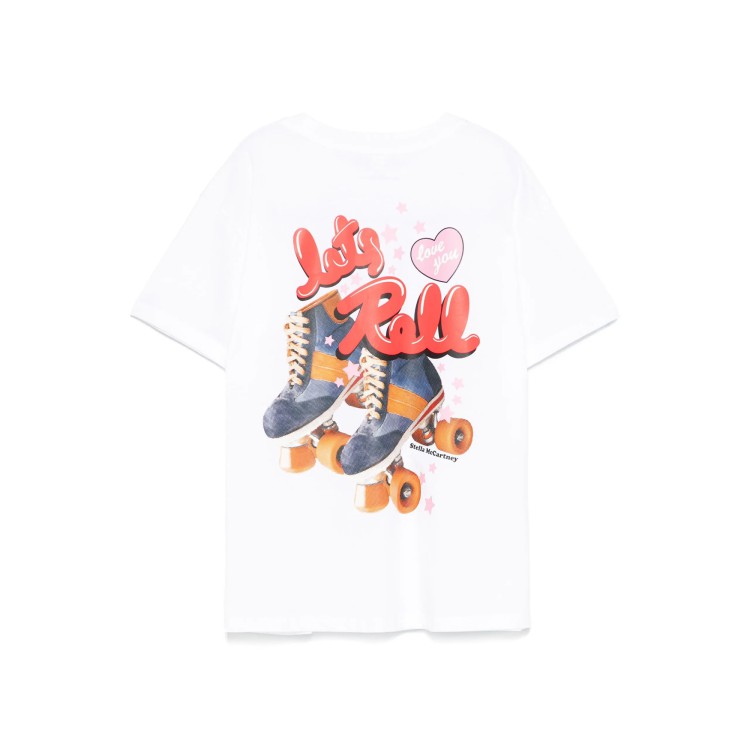 STELLA McCARTNEY T-shirt bianca stampata bambina